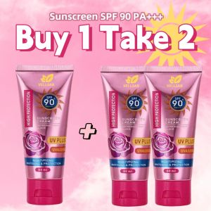 【BUY 1 TAKE 2】Whitening sunscreen SPF90+ PA +++ sunscreen high protection ultraviolet rays + kiss white sunscreen