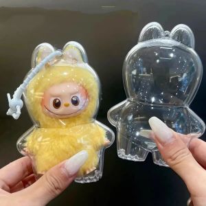NEW Transparent Protective Case For LABUBU V4 PIN FOR LOVE Series Vinyl Plush Doll Dust Cover Storage Box For LABUBU Accessories