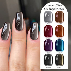 BORN PRETTY 10ml Black Autumn Glass Cat Eye Gel Nail Art Polish Ultra Shine Soak Off UV Gel Nail Art Varnish