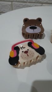 JEPIT SALON KAMINO BAHAN PVC BENTUK KEPALA BINATANG ANJING DOG KUCING CAT 6CM / JEPITAN SALON BAHAN PVC BENTUK KEPALA BINATANG 6CM
