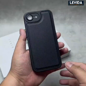 Luxury Case Leather Pro Kamera Black Iphone 16E