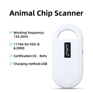 5YOA Pet Scanner OLED Display ISO11784/5 Animal Pet ID Reader Chip Transponder USB RFID Handheld Microchip Scanner for animals