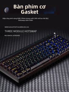 Bàn Phím Cơ Đen có thể Thay Thế Nhanh có Gasket và Tùy Chỉnh