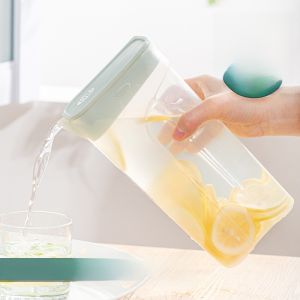 Large Capacity Plastic Cold Water Pot Shockproof Home Use Beverage Pot with Big Opening for Cold Steep Lock N Lock Water Bottle