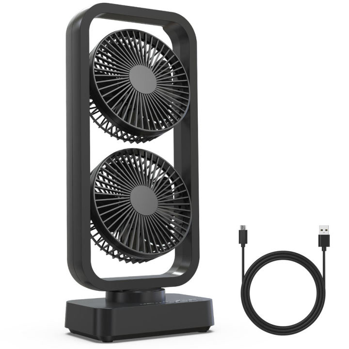 Opolar Double fans & Oscillating & Rechargeable Portable Stand Fan ...