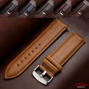 18mm 20mm 22mm 24mm Replacement Watchband Genuine Leather Watch Strap Vintage Brown Strap Quick Release Bracelet for Men Women