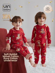 UIN BABY | Quần Áo Lót Dày Mùa Xuân Thu Cotton Đỏ Sáng 100%
