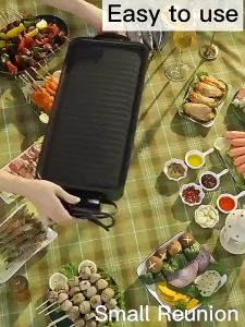 COD SHENAR Alat Panggang Elektrik Pemanggang Listrik Elektrik BBQ Grill 2 In 1