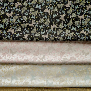 Bướm kiểu Color Block Túi Cứng vải Vải dệt hoa Thanh Lịch Puffy Váy Sợi Nhuộm Chất Liệu Cho May