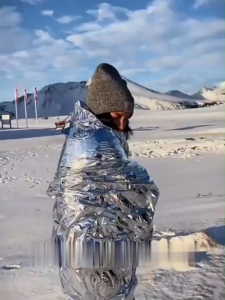 MallMainan-C1307 Emergency Blanket Selimut Darurat Hangat Silver Anti Hipotermia Outdoor Camping