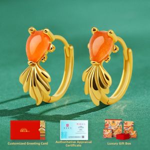 GUGONG UPDATE | Cinnabar Red Silver Earrings