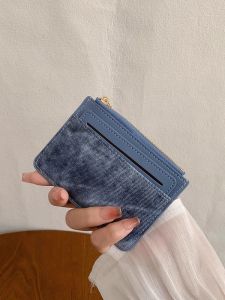 กระเป๋าใส่บัตรแบบบางพิเศษสำหรับผู้หญิง กระเป๋าใส่เหรียญ กระเป๋าใส่ธนบัตรหลายช่อง กระเป๋าใส่เหรียญแบบหนัง PU สำหรับเยาวชน