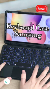 SAMSUNG TouchPad มีที่วางปากกา for สําหรับSamsung Tab S10fe+ S10FE/S10/A9/A8/S6 Lite Samsung Tab S8+ S9+ S7+ S9FE+ S10FE+ S9/S10Ultra ที่ถอดออกได้คีย์บอร์ดสําหรับ