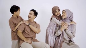 NBRS Elys Koko Anak Sarimbit Set Keluarga Gamis Dewasa Setelan Dress Brown Rayya Series