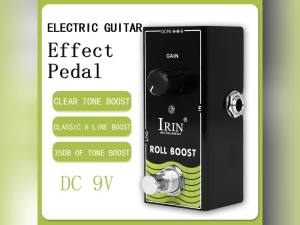 IRIN | IRIN RF-14 Roll Boost Electric Guitar Effects Pedal Clear Tone Boost 35dB of Boost Effect True Bypass Pedal Guitar Accessories
