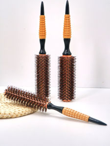 3 Sizes Aluminum Tube Round Brush Professional Salon Styling Tools Hairdressing Curling Hair Brushes Nylon Bristle Detangle Comb