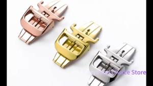 Khóa Bướm Triển Khai 18mm Cho Đồng Hồ Jaeger LeCoultre Tương Thích Với Dây Đeo Bằng Da Bò Bằng Silicon Phụ Kiện Vòng Đeo Tay Bằng Thép Có Khóa Gấp