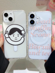 เคส ชาร์ตได้ แม่เหล็ก สำหรับ Samsung Galaxy A55 A56 A15 A16 A06 A26 A35 A36 S25 Ultra A54 5G นุ่มหรูหรา เสริมสร้างแม่เหล็กอะคริลิคใสกระดานแข็ง TPU กรอบนุ่มกันกระแทก Wireless charger case