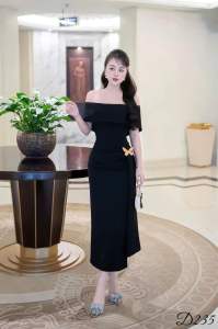 Đầm Body Bigsize 50-90Kg Dáng Dài Sang Chảnh Gọn Người Hack Dáng Đi Tiệc - D235 - Ú Xinh Store (Body Đuôi Cá Bigsize)