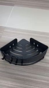 Non Perforated Bathroom Corner Space ABS Storage Rack Shower Room Tripod Double Deck