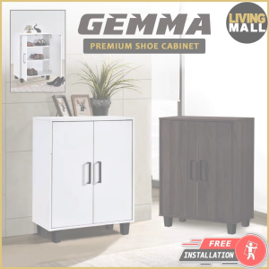 Living Mall Gemma Shoe Cabinet Fully Laminated Back Panel Thick Particle Board