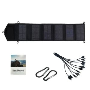 1000W Foldable Solar Panel Portable 6-fold 30W/H  Solar Panels Charger USB 5V DC Full Time Power Solar Panel Mobile Power Supply