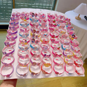 Childrens Cute Cartoon Princess Snowflake Bracelet Strawberry Bear Baby Girls Jewelry Bracelet Cinnamon Dog Theme