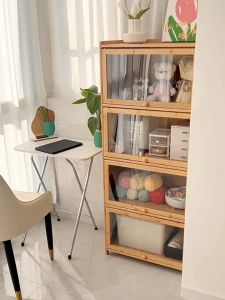 Display Cabinet BookShelf Bookcase Cabinet Cupboard Bamboo cabinet Multi-layer Storage Cabinets