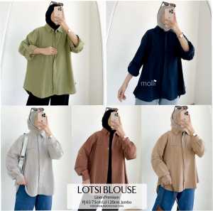 Blouse Remaja Oversize Bahan Linen Rami Premium Pakaian Wanita