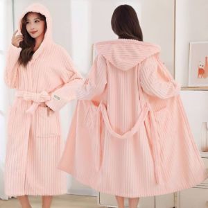 Khăn Tắm Nhanh Khô Cho Nam Và Nữ Mùa Thu Đông Mới Dày Thấm Hút Cotton Nguyên Chất Có Dây Buộc Dùng Tại Nhà