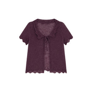 NIHAOKANONG | Áo Cardigan Cổ Voan Đẹp