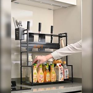 Seasoning Rack Home Kitchen Storage Rack Kitchen Organizer Rack Rak Rempah Dapur Spice Rack Organizer Condiment Rack Kitchen Shelf
