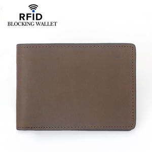 Mens Card Holders Id Case Holder card Wallet Business Card Holder Cow Leather Purse Credit Card RFID Protection Wallet Short Men Wallet Bifold Wallet Multifunction Anti-theft Brush Thin Slim Coin Purs