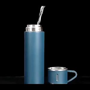piso sale promo Top Grade Stainless Steel Thermos Flask with Gift 500ml Modern Tumbler Box Bottle Coffee Cup Set in Blue Green Peach Gray Black Beige Vacuum Bottles with Matching Cups