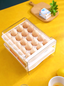 🎉𝐒𝐆 𝐋𝐨𝐜𝐚𝐥🎉Wholesale 60PCS Egg Storage Stackable Plastic Drawer Storage Organizers Egg Box Storage Tray Egg Storage Box