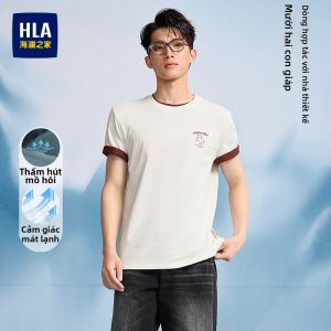 HLA | Áo Thun Tay Ngắn Hút ẨmThoáng Mát Cho Mùa Hè