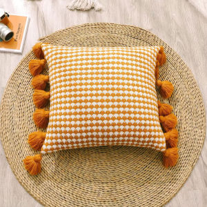 Gối Ôm Phong Cách Instagram Bắc Âu Gối Tựa SOFA PHÒNG KHÁCH Dệt Kim Hình Tròn Không Gồm Ruột Đệm Tựa Lưng Đệm Tựa Đầu Giường Trên Giường