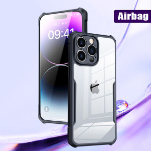 CrashStar Transparent Hard Anti-fall Phone Case For iPhone 17 16 15 14 13 12 11 Pro Max Air 16e XS XR X 8 7 Plus + SE 2020 Clear Shockproof Phone Casing Cover With Full Cover Lens Camera Protection Shell Top Seller