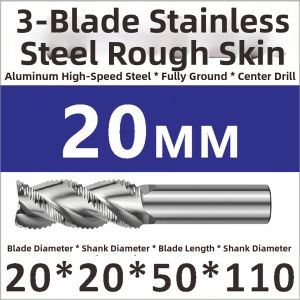 A Na Ya | Extended Hardened Full Ground Aluminum Milling Cutter for Aluminum 3 Blades