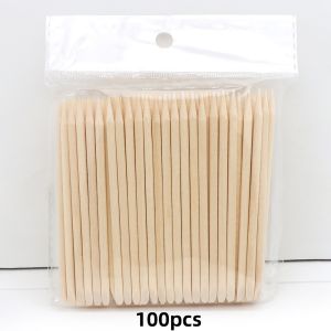 100/200/500pcs Set 95mm Double Ended Wood Cuticle Sticks Multi-functional Natural Wood Pushing Manicure Tools Dead Skin Remover