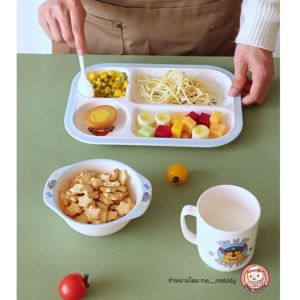 ถาดหลุม ถาดใส่อาหารเด็ก Paw Patrol อุปกรณ์ทานอาหาร เด็กเล็ก แบบ3หลุม4หลุม แก้วน้ำเด็ก