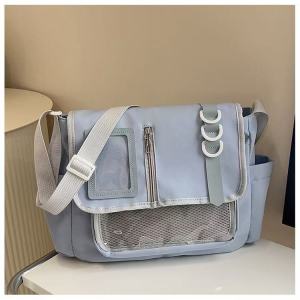 Japanese Harajuku School Bags for Teenage Girls New 2025 Transparent Itabag Crossbody Bag DIY Badges Display Plate Ita Bag