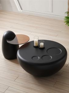 HSMJ | Modern Simple Round Coffee Table for Small Spaces