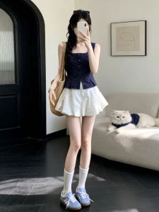 NIUVIES | Sleeveless Camisole Short Dress for Petite Women Summer