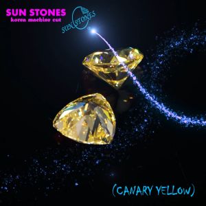 CZ Trillion 5AAAAA CANARY YELLOW Dark Cz เพชรรัสเซียพลอยสามเหลี่ยม สีเหลืองเข้ม
