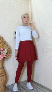 Legging Rok Sport Syari - Rok Legging Senam Muslimah - Legging Senam Viral Kekinian Size Standar dan Jumbo