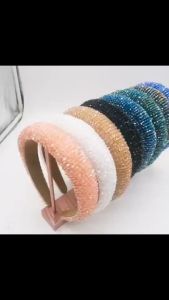 Bando Korea 3.5cm Impor Full Kristal Permata Bando Bridal Cloud Glamour Party Headband BRJ002