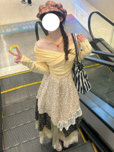 Fall Design High Waist Asymmetrical Splicing Heavy Work Half Skirt Womens New Elegant Floral Puffy Skirts Commute Style A-Line Long Skirt