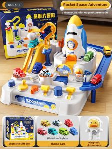 BEI JESS | Educational Sliding Train Track Car Rocket Adventure Toy