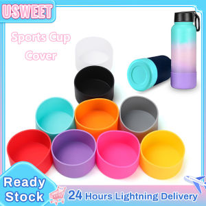 Sports Cup Cover Bottle Protective Water Bottle Cover Boot For Bottle Bottom Sleeve Anti-Slip BPA Free Anti-Slip Bottom Sleeve Cover For Stainless Steel Water Bottle (Pink/Cyan/Black)
